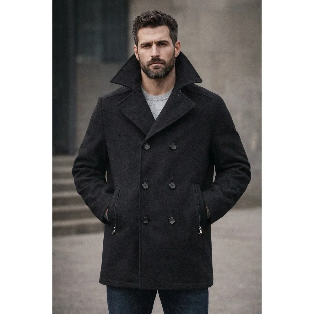 Towne by London Fog Peacoat Jacket Size Medium‎